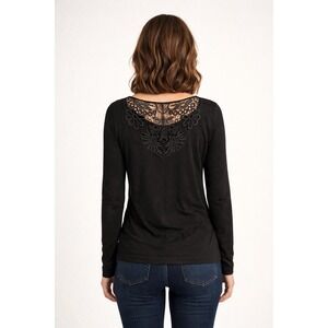 Buffalo David Bitton Black Lace Blouse